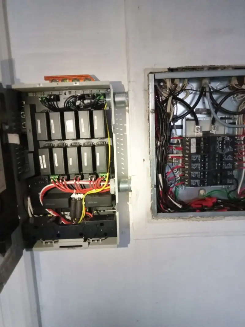 Electrical panel upgrade completed for Security Camera Wiring in Oakwood